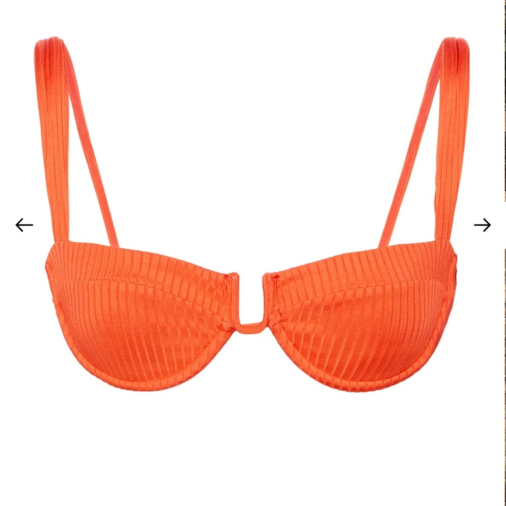 Monday Swimwear Cala Roja underwire top papaya rib